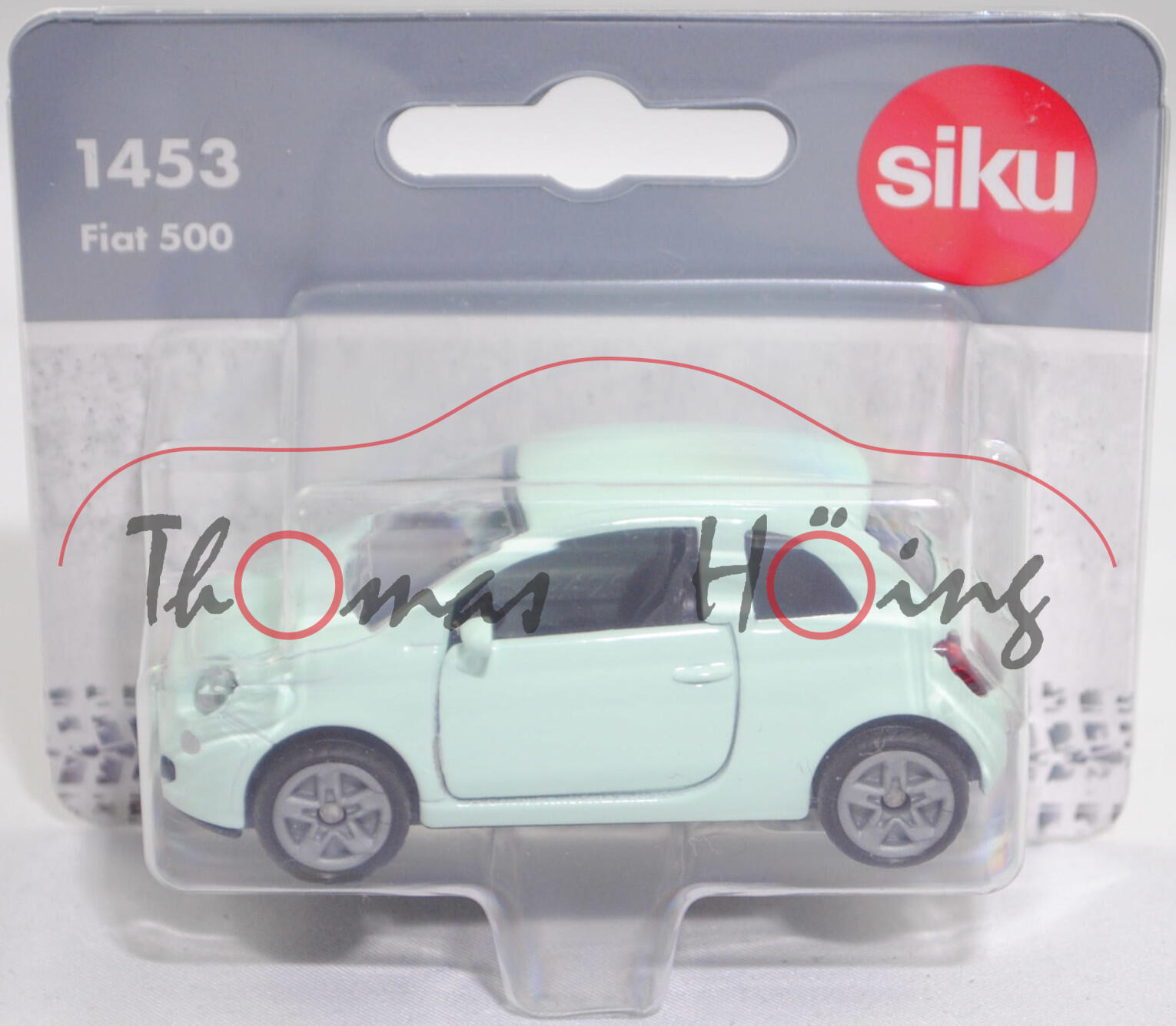 00004 Fiat 500 1.2 8V Pop (2. Generation, Typ 312, Vorfacelift, Modell 2007-2015), lattementa grün (hell-weißgrün), SIKU, 1:50, P29f