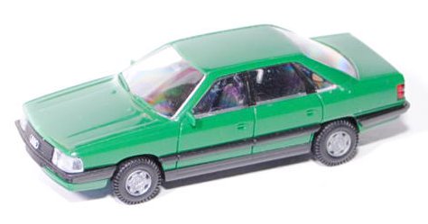 Audi 200 Turbo (C3, Typ 44), Modell 1983-1991, dunkel-laubgrün, Rietze, 1:87, Werbeschachtel