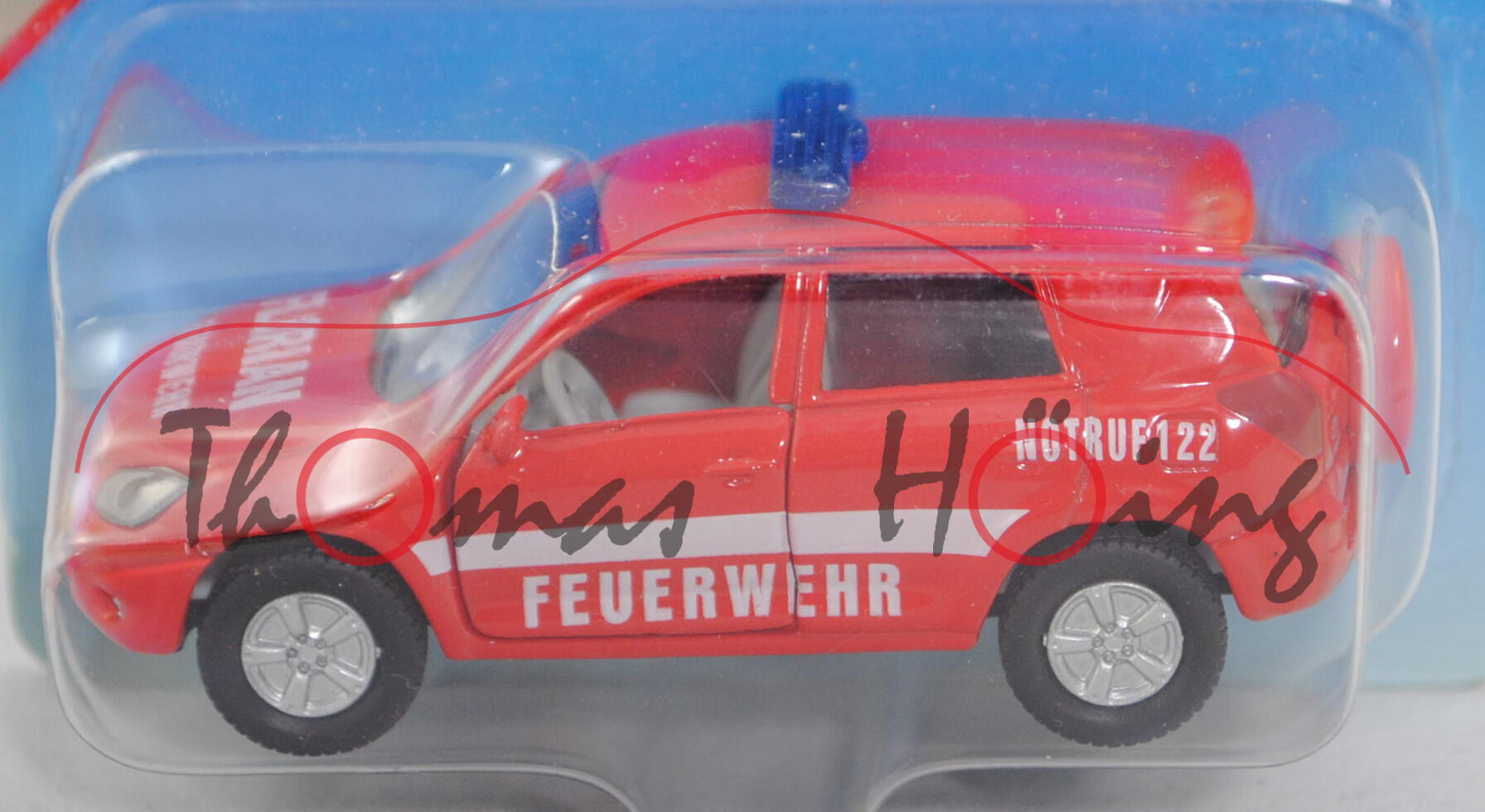 03800 Toyota RAV4 2.2 D-CAT 4x4 (3. Gen., Modell 06-09), rot, FLORIAN / FEUERWEHR / NOTRUF 122, P29a