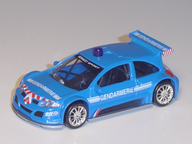 Renault Megane Trophy 2005, dunkel-himmelblau, GENDARMERIE / elf / MICHELIN / RENAULT SPORT, 1:50, N