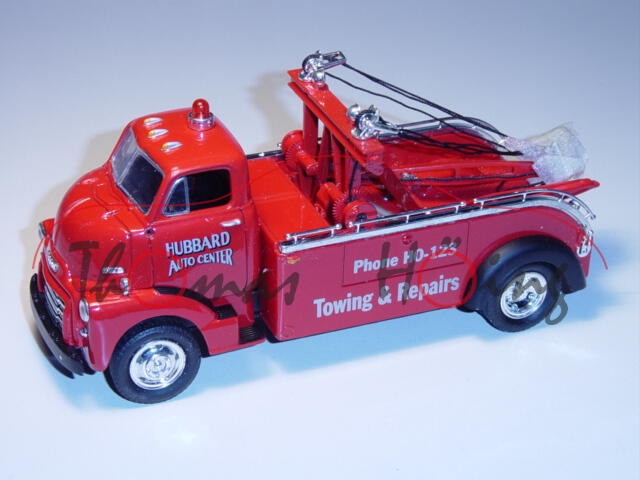 GMC Heavy Duty Wrecker (Abschleppwagen), karminrot, HUBBARD / AUTO CENTER / Phone H0-123 / Towing &