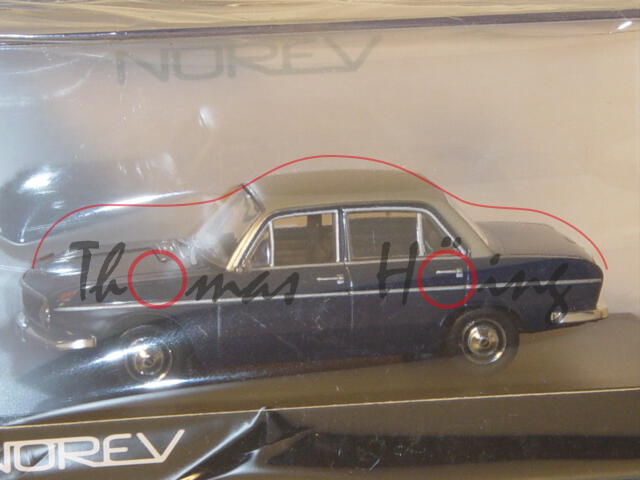 DKW F 102, saphirblau, Dach achatgrau, Norev, 1:43, mb