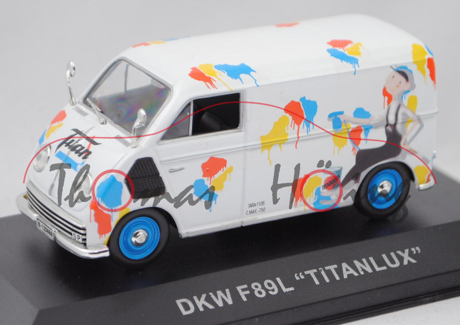 DKW-Schnellaster Kastenwagen (Typ F 89 L Dreigang, Mod. 49-52), reinweiß, TITANLUX, IXO, 1:43, mb