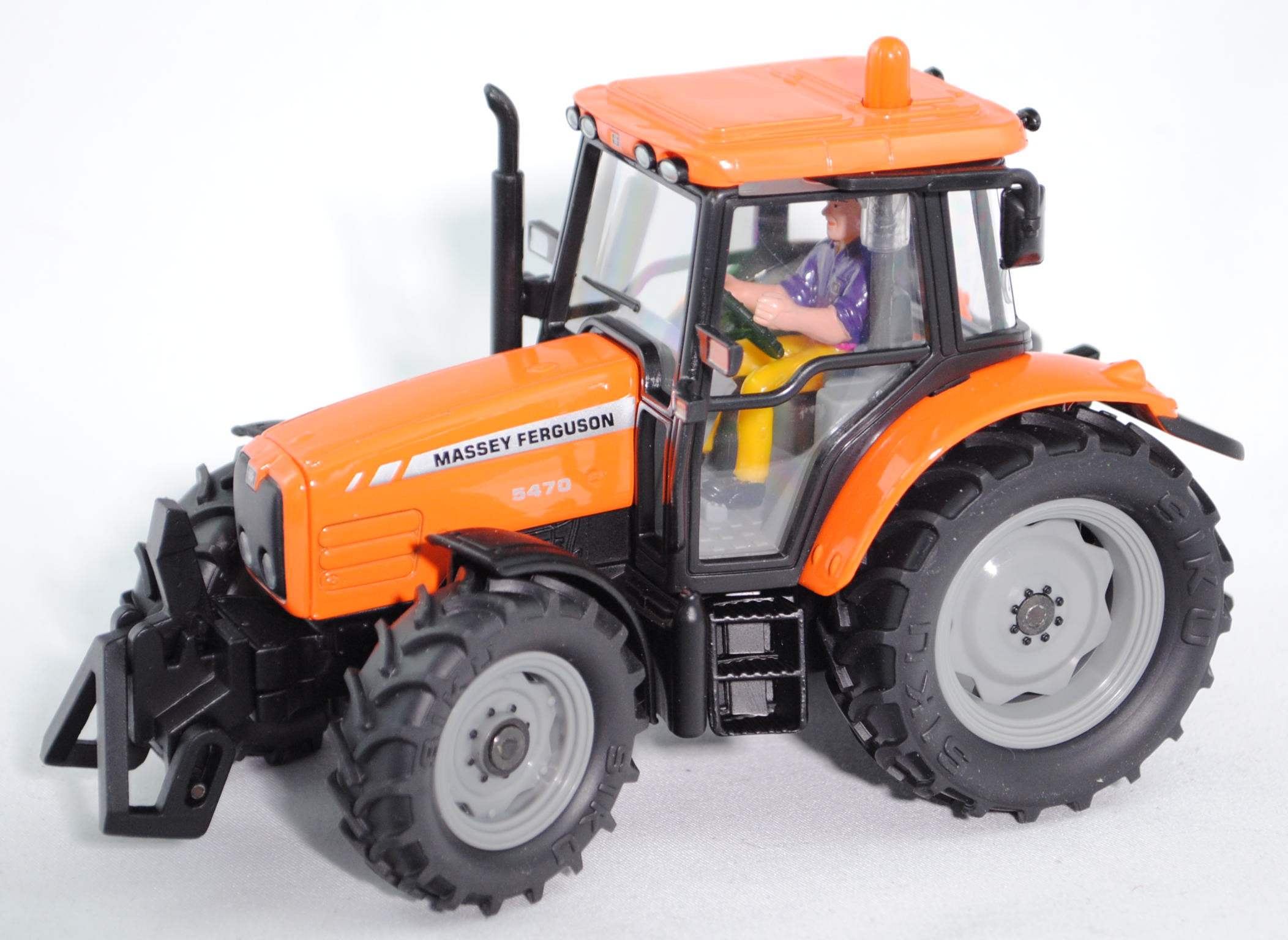 00403 SSC 2007 Massey Ferguson MF 5470 Dyna-4 Traktor (Modell 2006-2007), hellrotorange/mattschwarz,