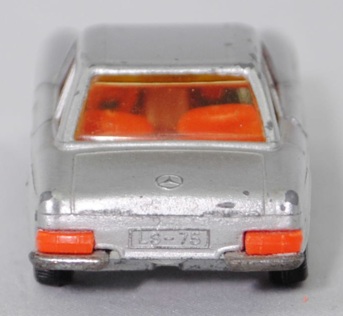 00006 Mercedes-Benz 280 SL (W 113, Pagode, Modell 1968-1971) mit Hardtop (Coupédach), silber, Bpr. V 302 / 1017, W-Germ, Verglasung gelb, R11 gerillt, SIKU SUPER, 1:60, vsc