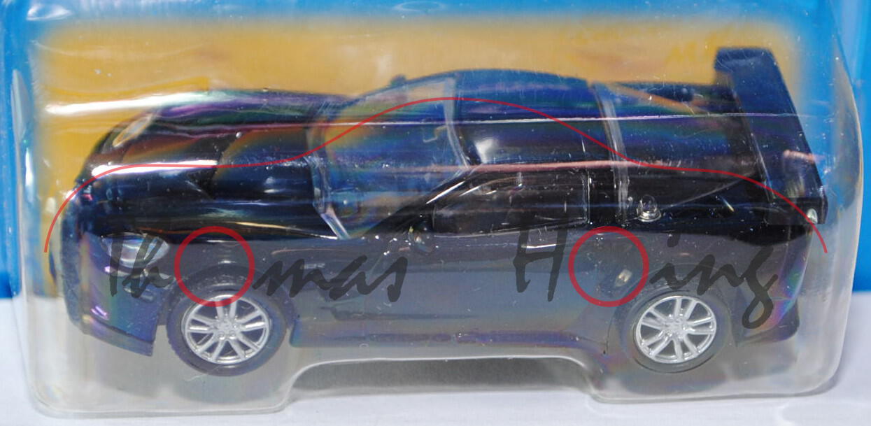 Chevrolet® Corvette® C6-R, schwarz, innen schwarz, Free Wheel, Unifortune RMZ City, 1:61 (3 inches S