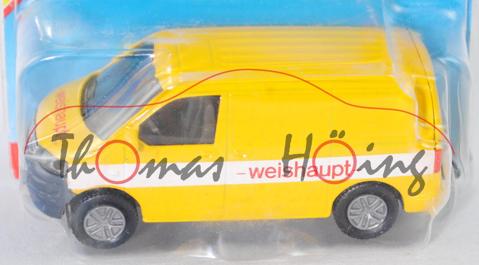 00424 VW T5 Transporter (Modell 2003-2009), verkehrsgelb, weishaupt, ohne Nummernschild, B43 silberg