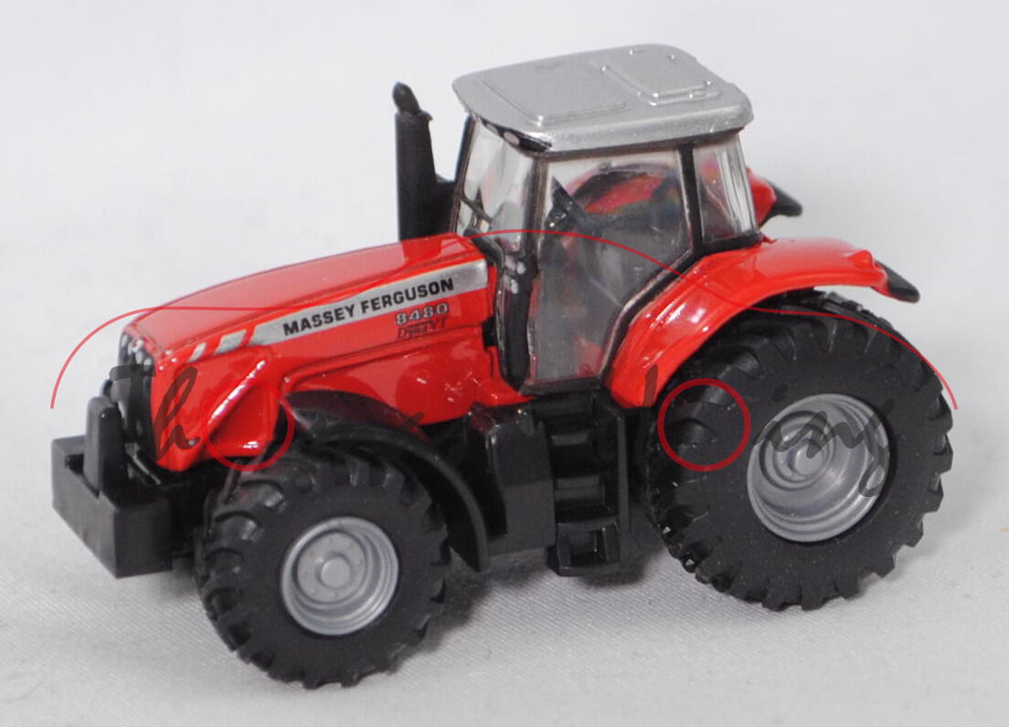 00000 Massey Ferguson MF 8480 Dyna-VT (Modell 2004-2005), verkehrsrot, Dach silber, 1:87, L17mK