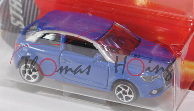 Audi A1 (Typ 8X), Modell 2010-, (Nr. 237 E), hell-violettblau, Türen zu öffnen, majorette, 1:64, mb