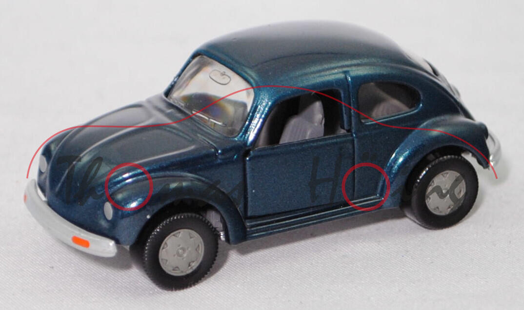 LC6X VW Käfer 1303 (Typ 11, Modell 74-75), oceanicgrünmetallic (LC6X), SIKU, 1:56 (Limited Edition)