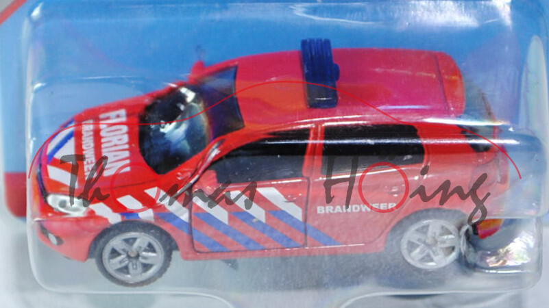 00301 VW Golf VI 2.0 TDI Feuerwehr, Modell 2008-2012, verkehrsrot, innen schwarz, FLORIAN / BRANDWEE