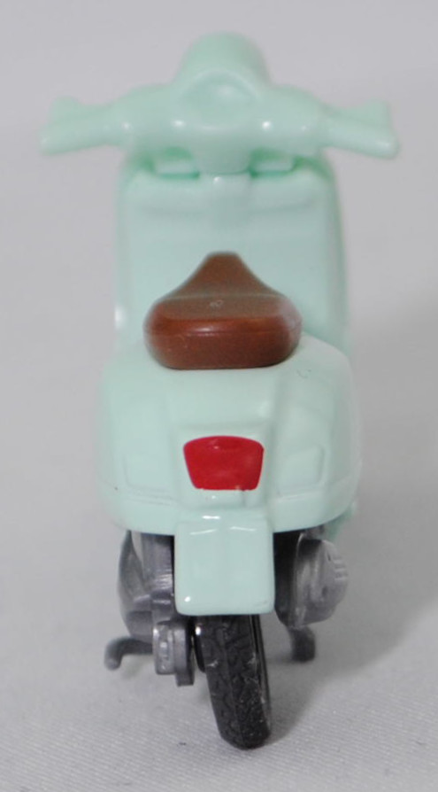 00000 Vespa 125 GTS Super (6. Generation, Baureihe GTS, Modell 2019-), Frontschild mit Fahrgestell blass-lichtgrün (grün relax VK), SIKU SUPER, 1:34, P29f