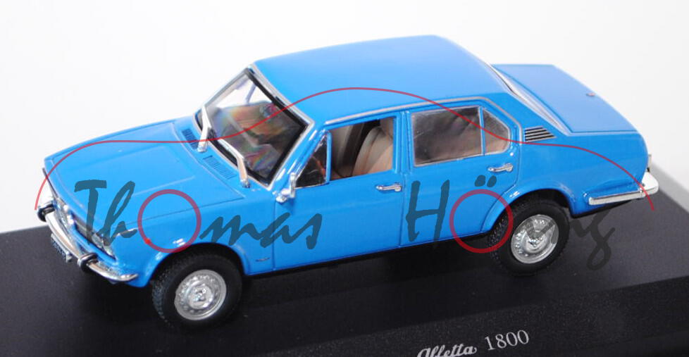 Alfa Romeo Alfetta 1.8, Modell 1972-1974, himmelblau, Norev, 1:43, PC-Box