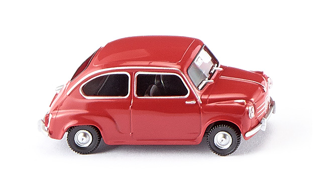 Fiat 600, Modell 1955-1964, rot, Wiking, 1:87, mb