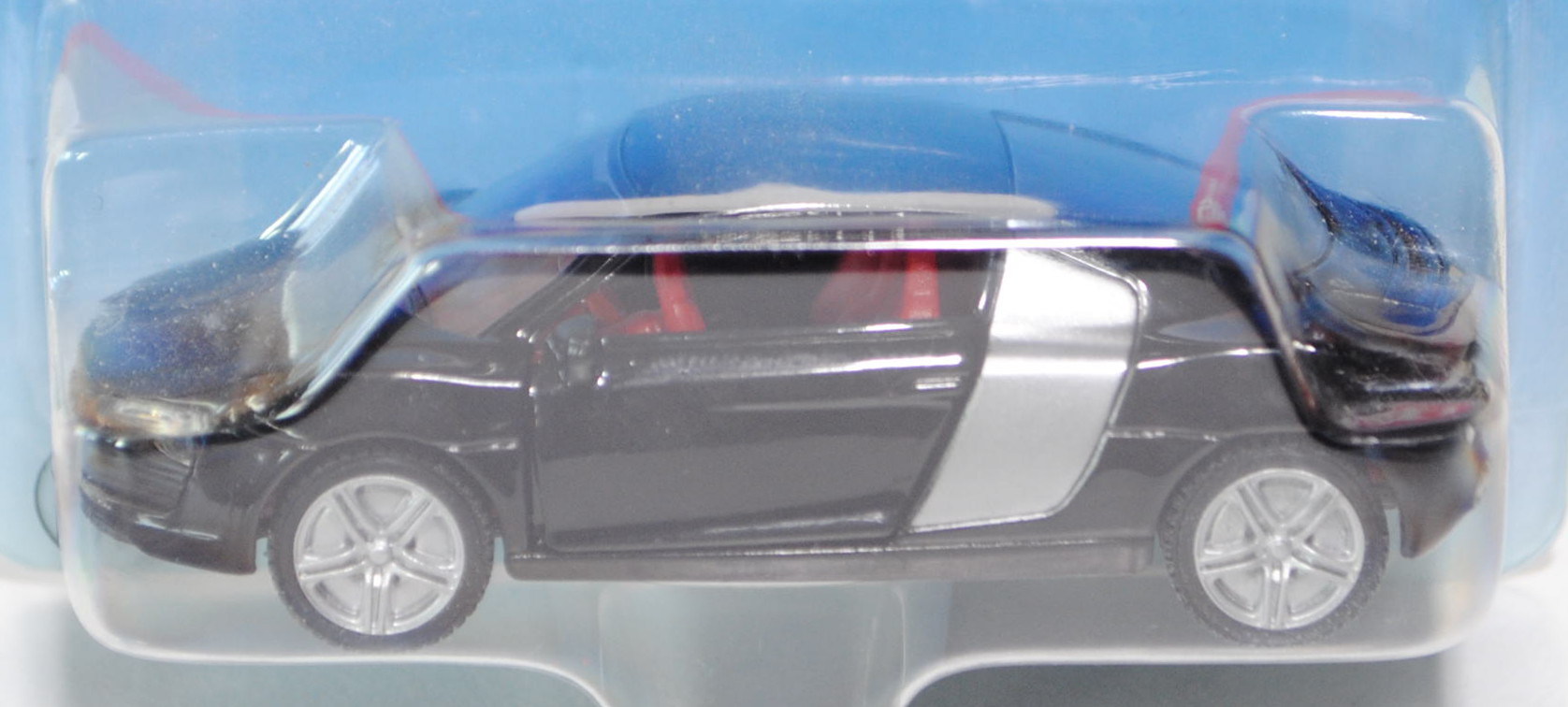 00002 Audi R8 4.2 FSI quattro Coupé (Typ 42), Modell 2007-2010, schwarz/weißaluminiummetallic, innen