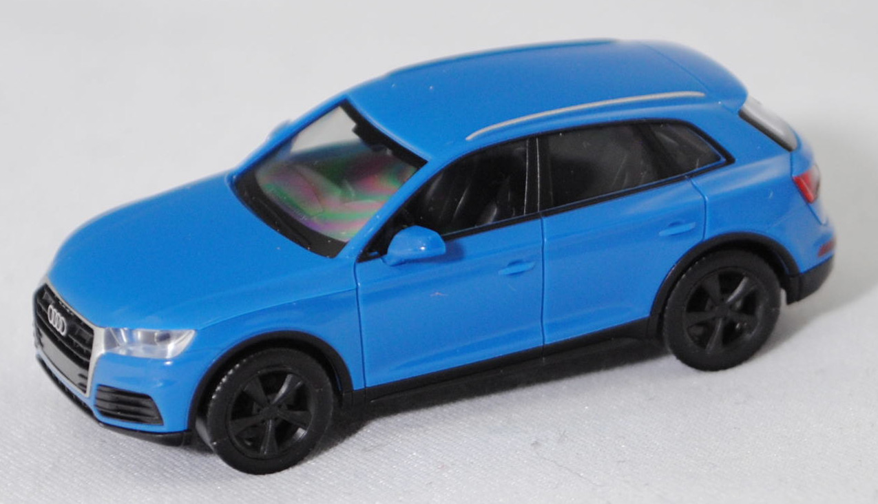 Audi Q5 2.0 TFSI quattro / 2.0 TDI quattro sport (FY, Vorfacelift, Modell 2017-2018), turboblau (Verkaufskennzeichen N6, Farbcode LV5C), Herpa, 1:87, mb