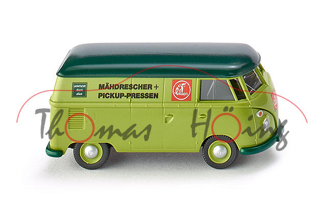 VW Transporter Kastenwagen (Typ 2 T1, Modell 1963-1967, Baujahr 1963) Claas Kundendienst, claasgrün