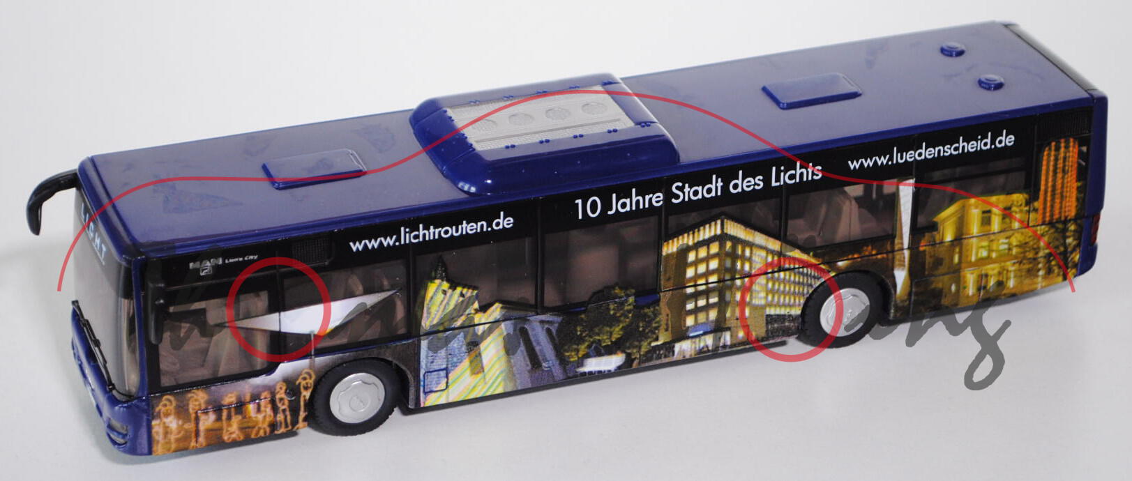 00402 Stadtbus MAN Lion\'s City Solobus mit 3 Türen (Typ A37, Mod. NL 243), blau, www.lichtrouten.de