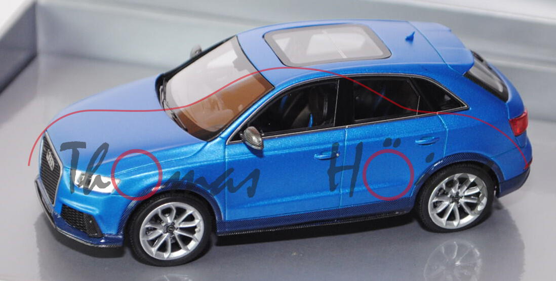 Audi RS Q3 Concept, Modell 2012, Auto Shanghai 2012, blaumetallic, Looksmart Models, 1:43, Werbescha