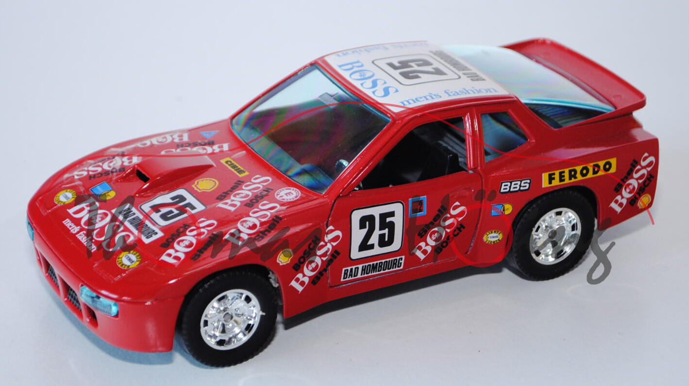 Porsche 924 Turbo Gr. 2, Modell 1983, karminrot, BOSCH / BOSS / Shell / 25 / BAD HOMBURG / FERODO, T