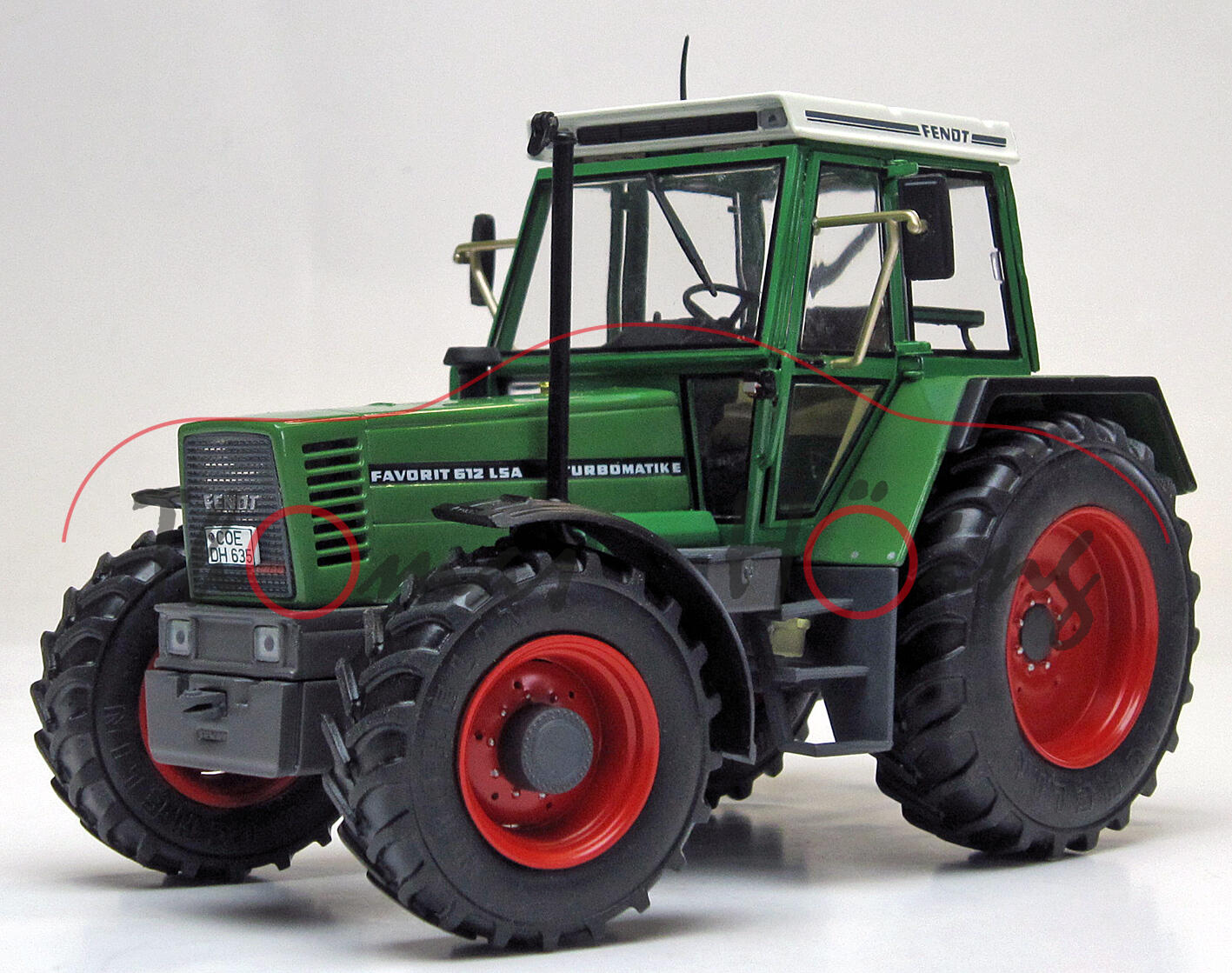 Fendt FAVORIT 612 LSA (Ausführung 1987-1993), weiß/grün/schwarz, weise-toys, 1:32, mb