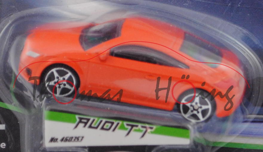 Audi TT Coupé (3. Gen., Typ 8S / FV, Mod. 2014-2018), reinorange, JAMARA STREET KINGS 1:64, Blister