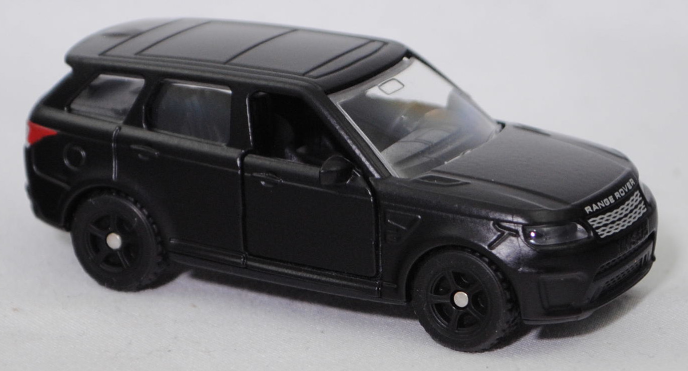 00000 Range Rover Sport SVR (2. Generation Range Rover Sport, interne Baureihenbezeichnung L494, Vorfacelift, Modell 2014-2017), schwarz, SIKU SUPER, 1:63, P29f