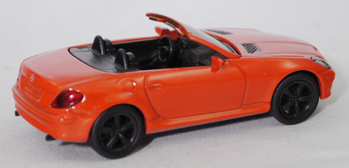 00010 Mercedes-Benz SLK 350 (interne Baureihenbezeichnung R 171, Vor-MoPf, Modell 2004-2008), energy orange metallic, innen schwarz, Bpr. 1002, SIKU SUPER, 1:55, m