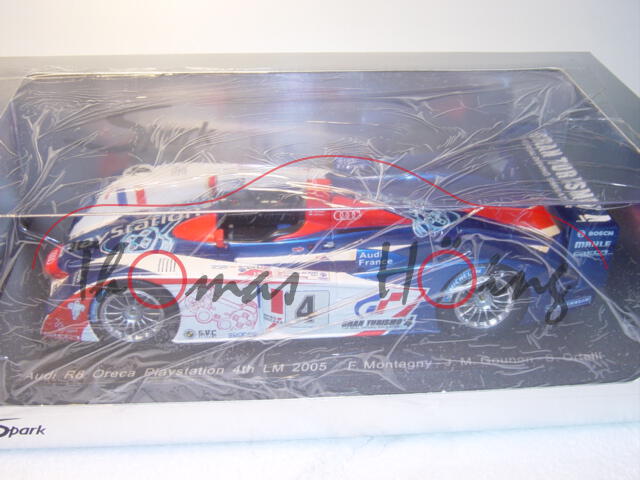 Audi R8, 24h Le Mans 2005, 4. Platz, Ortelli/Gounon/Montagny, Nr. 4, Spark, 1:18, mb