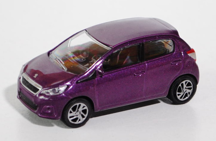 Peugeot 108 5P (5-Türer), Modell 2014-, red purple violett metallic (hell-purpurviolettmetallic), ca