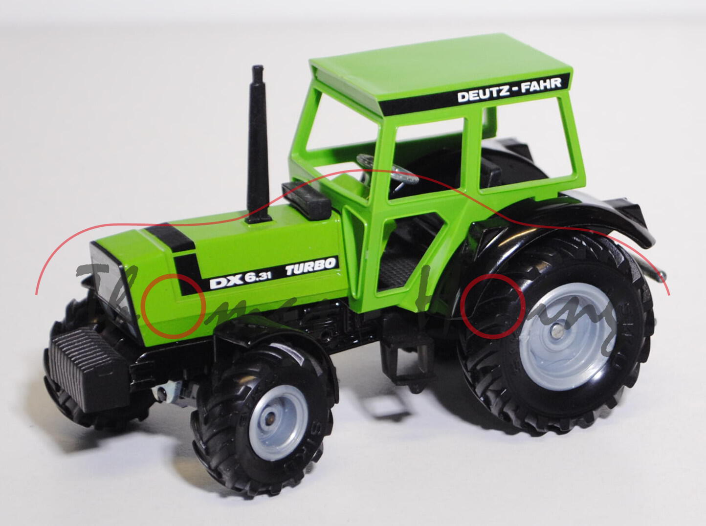00005 Deutz-Fahr DX 6.31 TURBO Traktor, gelbgrün, graue Felgen