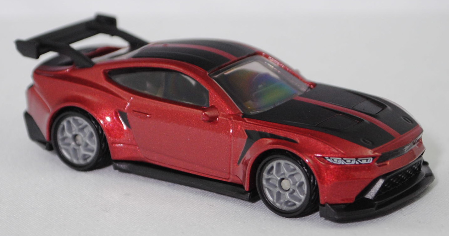 00000 Ford Mustang GTD (7. Generation, S650, Straßenversion des FIA-Gruppe-GT3-Rennwagens, Modell 2025-), hell-purpurrotmetallic, B55 silbergrau, SIKU SUPER, 1:62, P29f
