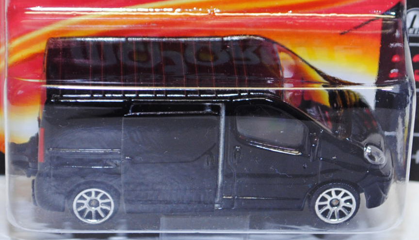 Renault Trafic, (Nr. 239 B), schwarz, majorette, 1:64, Blister