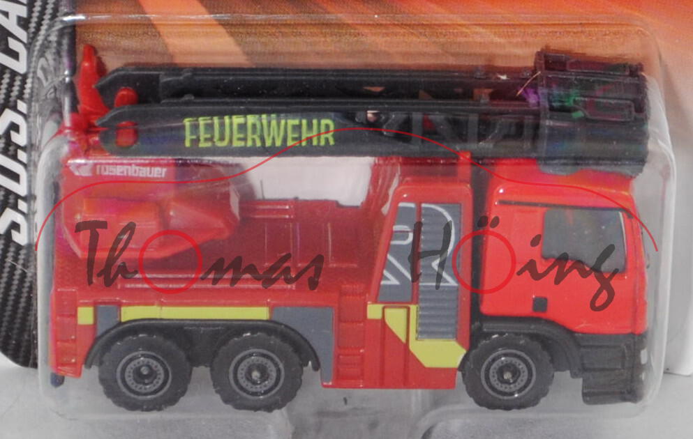 MAN TGS 33.400 (1. Gen., Modell 13-17) Feuerwehr Drehleiter, rot, R rosenbauer, majorette, 1:87, mb