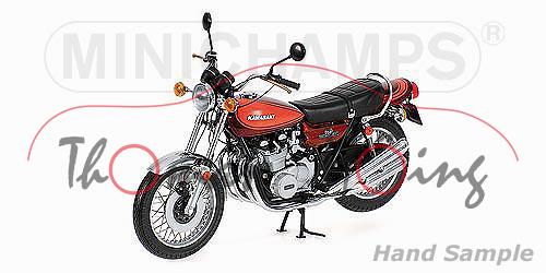 Kawasaki Z2 750 RS, Modell 1973, candy braun/orange, Minichamps, 1:12, mb