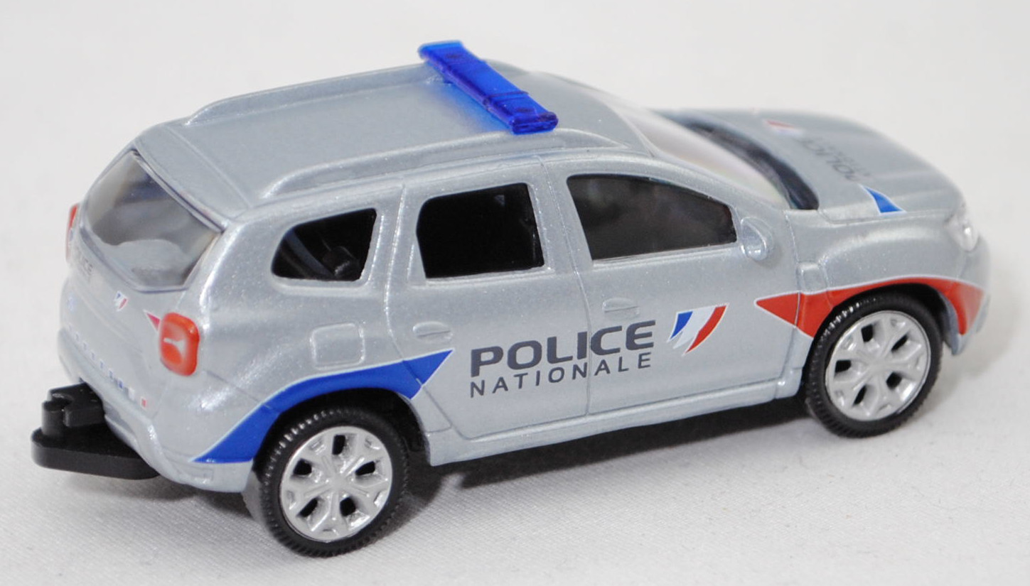 Dacia Duster TCe 150 / Blue dCi 115 Prestige 4x4 (Phase II bzw. Facelift 1, Modell 2021-2022) Polizei, blausilbermetallic, POLICE / NATIONALE, Norev Multigam Serie, 1:64, mb