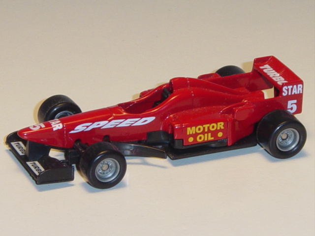 00001 Formel 1 Rennwagen, karminrot/schwarz, Sitz schwarz, SPEED / MOTOR / OIL / STAR / 5 / TURBO, C