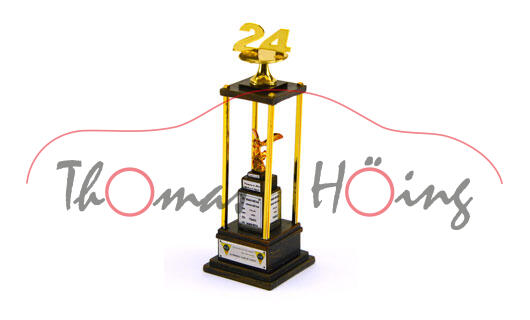 24h Le Mans Winner Trophy, Pokal für den Gesamtsieg der 24h von Le Mans, schwarz/gold, TSM MODEL, 1: