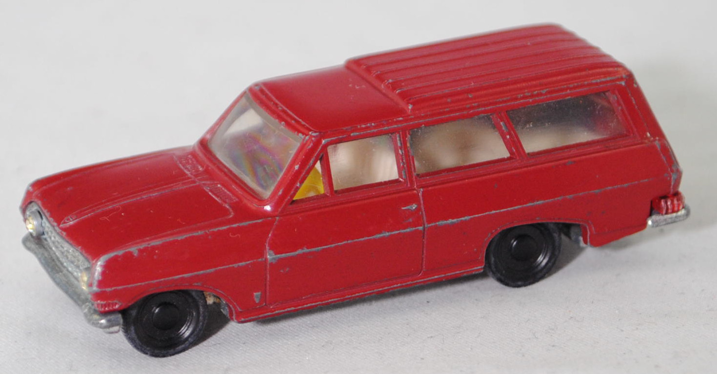 00002 OPEL REKORD CarAVan 1500 (REKORD A, Modell 1963-1965), braunrot, Lenkrad zinkgelb, R1, SIKU, 1:61, vsc