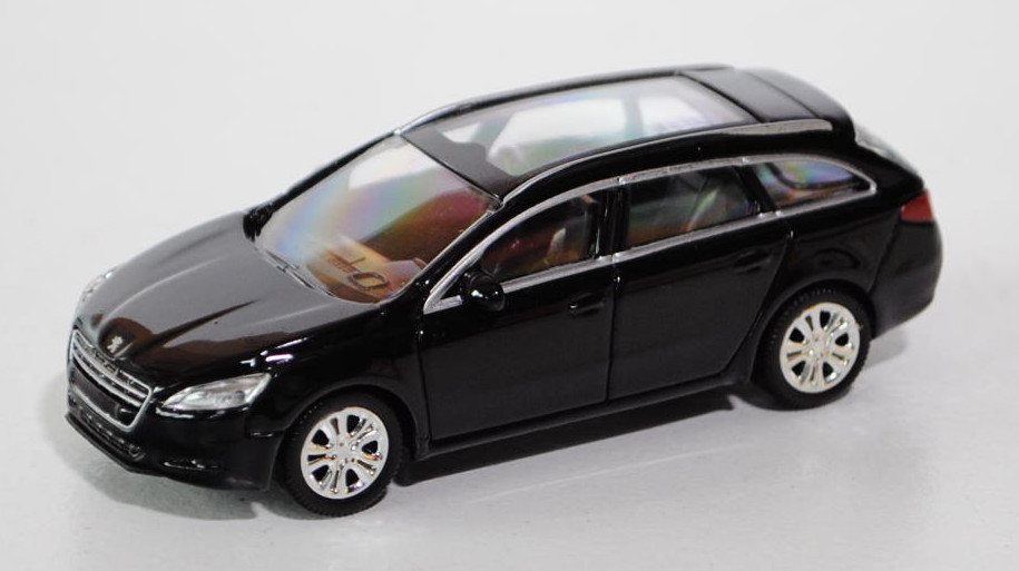 Peugeot 508 sw, Modell 2010-, schwarz, ca. 1:61, Norev SHOWROOM, Werbeschachtel