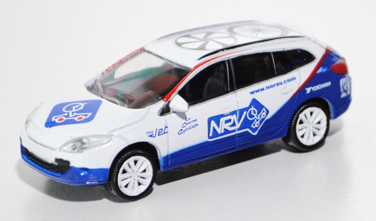 Renault Mégane Grandtour (Modell 2009-2012), reinweiß/hell-ultramarinblau, mini Jet / La / course /