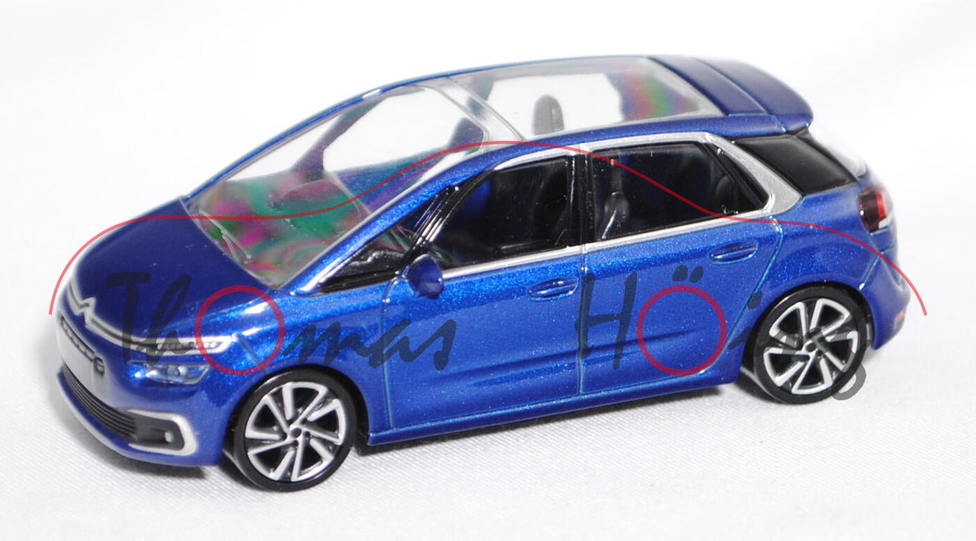 Citroen C4 Picasso (2. Gen., Facelift / Phase II, Modell 2016-), lazuli-blau metallic, 1:65, Norev