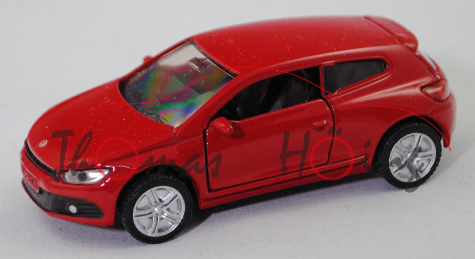 00000 VW Scirocco III 2.0 TSI (3. Generation, interne Baureihenbezeichnung 13, Vorfacelift, Modell 2009-2014), karminrot, B36a silber, SIKU, 1:55, m