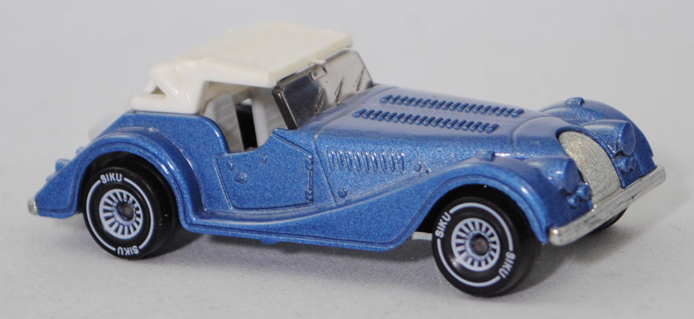00000 Morgan Plus 8 3.5 V8 (1. Generation, Modell 1981-1987), hell-violettblaumetallic, innen reinweiß, W-Germ, ohne CE-Zeichen, B4, SIKU SUPER, 1:52, m