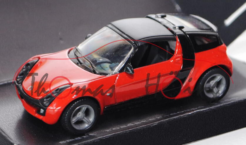 smart roadster-coupé (Baureihe 452, Mod. 2003-2005), verkehrsrot/schwarz (spice red/black), mb