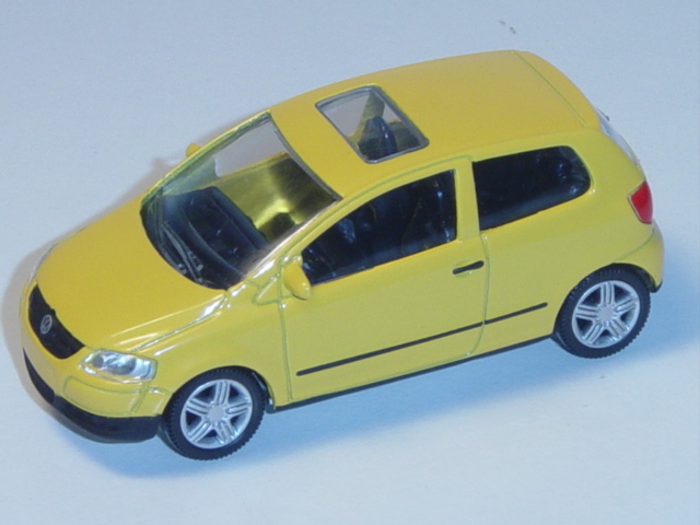 VW Fox, Mj. 2005, imolagelb, 1:50, Norev, Werbeschachtel