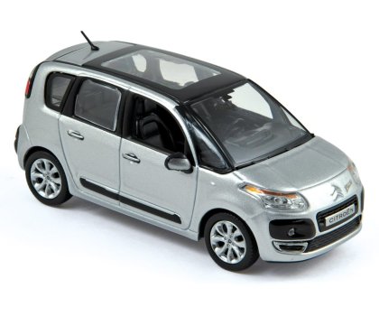 Citroen C3 Picasso, Modell 2009-2013, silber (gris aluminium), Norev, 1:43, PC-Box