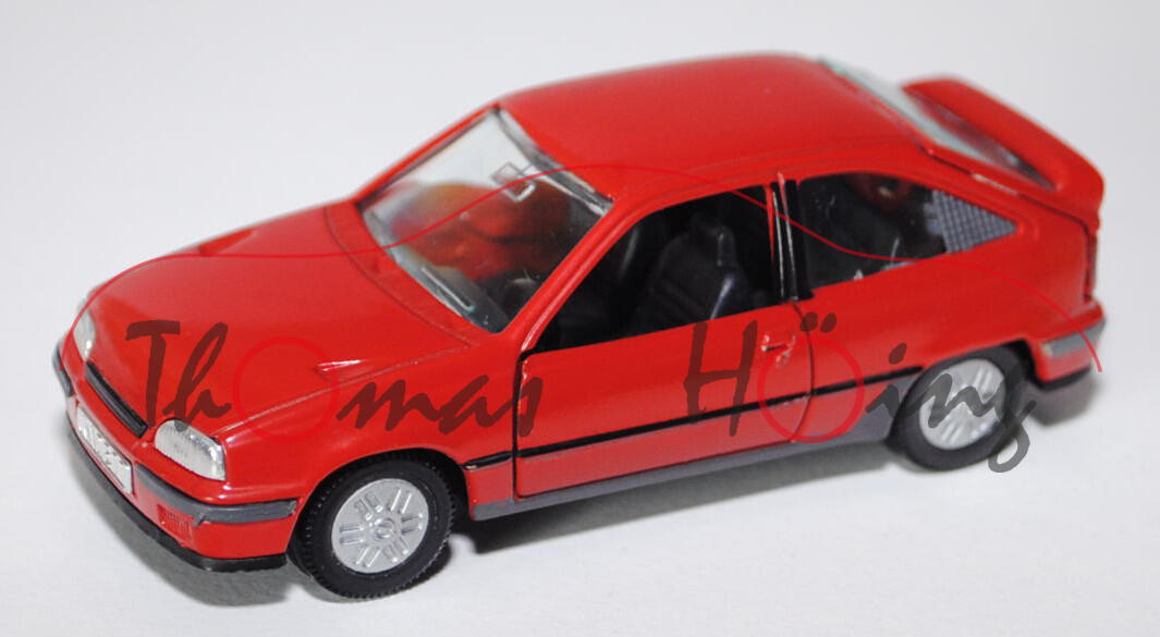 Opel Kadett GSi (Typ E, Dreitürer, Schrägheck), Modell 1984-1989, feuerrot, Türen + Heckklappe zu öf