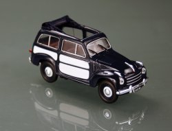 Fiat 500 C Giardiniera Belvedere (Stahlkarosserie, 2. Serie), Modell 1952-1955, saphirblau/grauweiß,