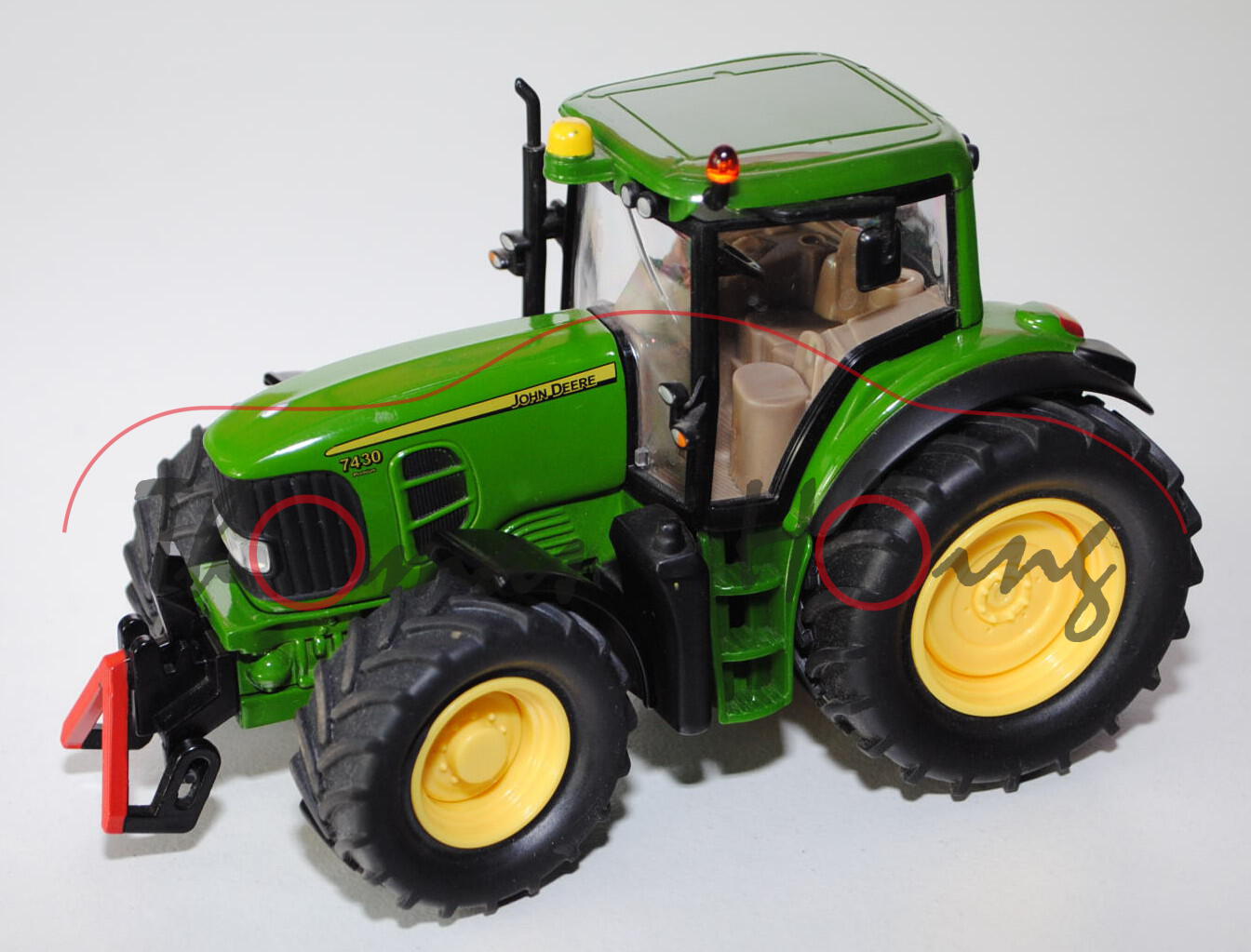 John Deere 7430, smaragdgrün, Batterie extra bedruckt, L17 (Umbau)